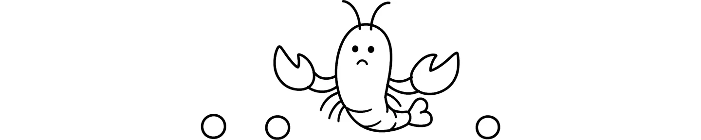 A cartoon lobster dropped the ball